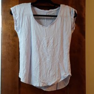LOFT linen tee. Light Blue. SMALL
